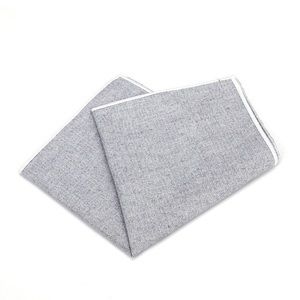 Light grey pocket square